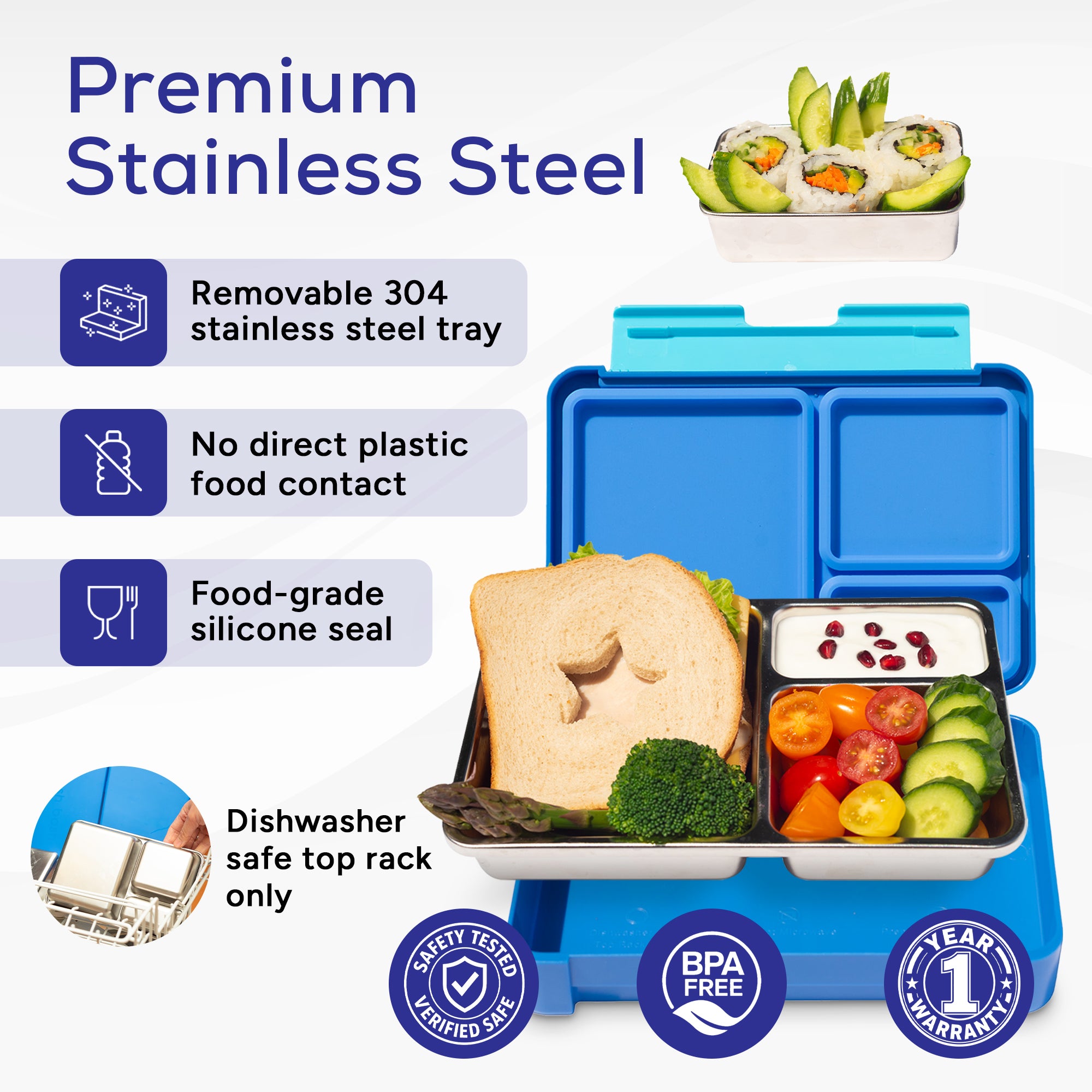 GOARCA Stainless Steel Bento Lunchbox